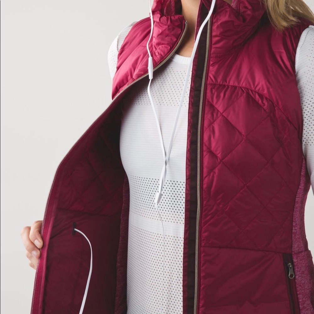 Lululemon quilted down for a run vest